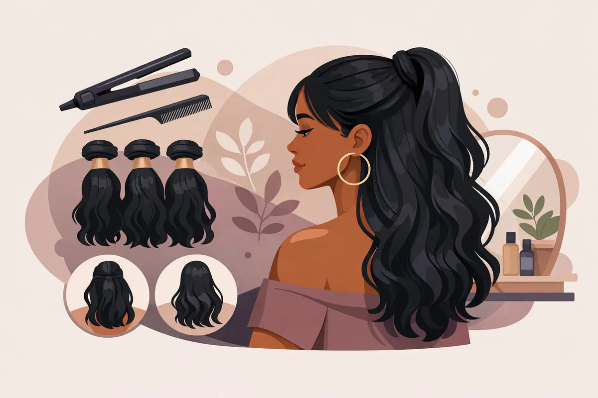 Choosing Half Up Half Down Weave Bundles Well