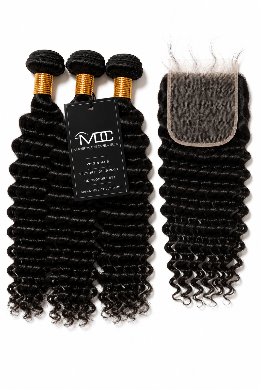 Brazilian Virgin Deep Wave Closure Set