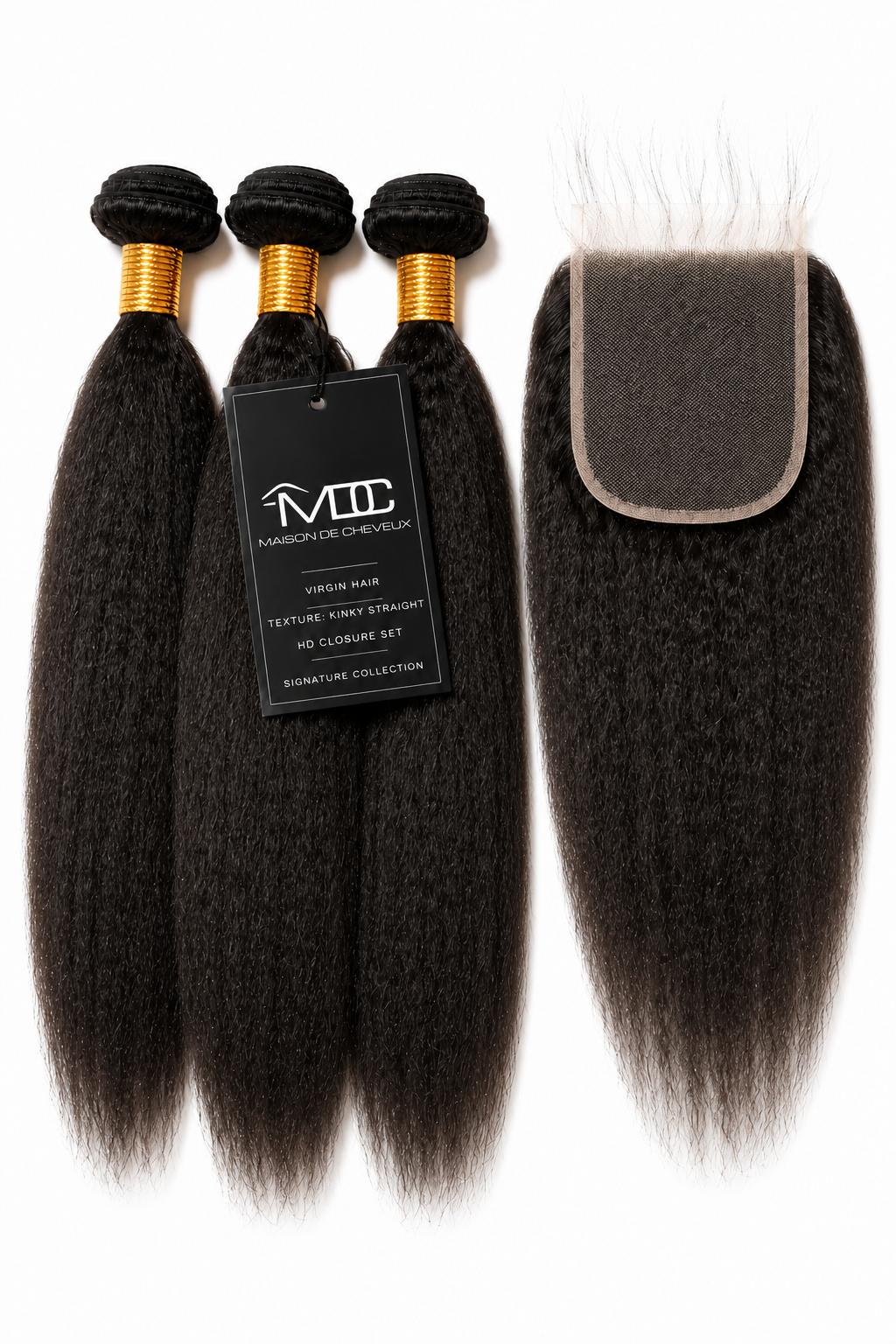 Brazilian Virgin Kinky Straight Closure Set