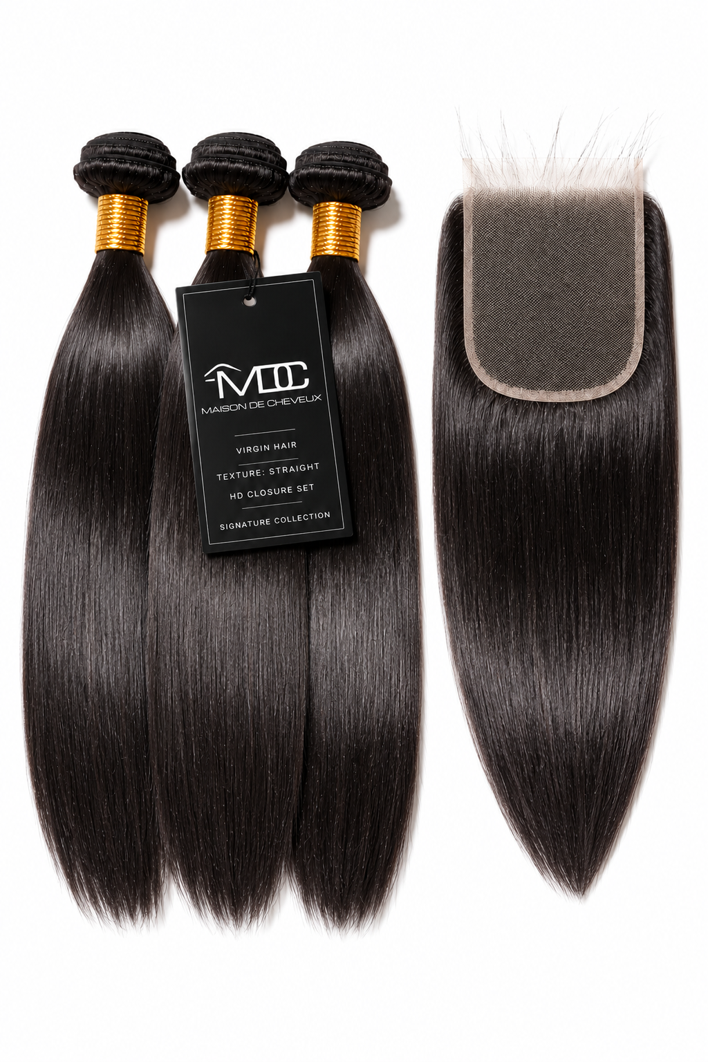 Brazilian Virgin Straight Closure Set